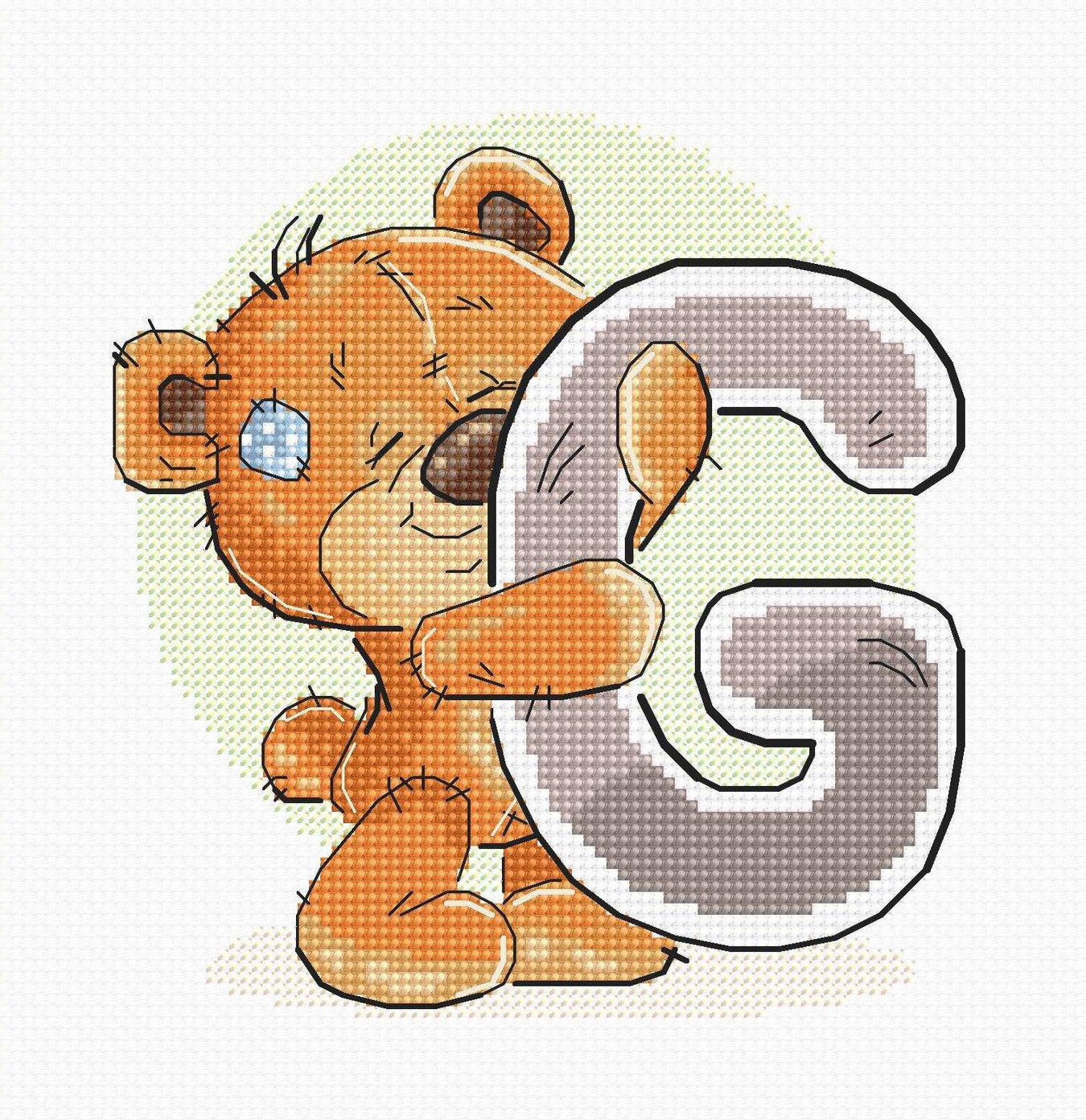 Cross Stitch Kit Alphabet & Numbers