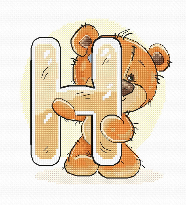 Cross Stitch Kit Alphabet - Luca-S Kit - Letter „H” B1209 - HobbyJobby