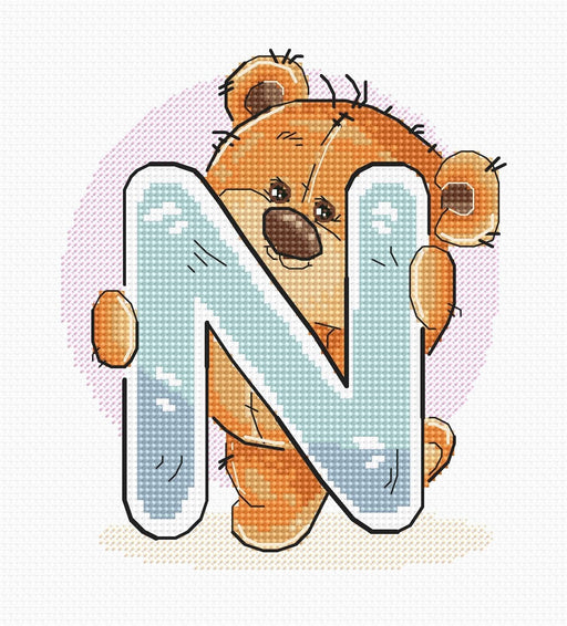 Cross Stitch Kit Alphabet - Luca-S Kit - Letter „N” B1215 - HobbyJobby