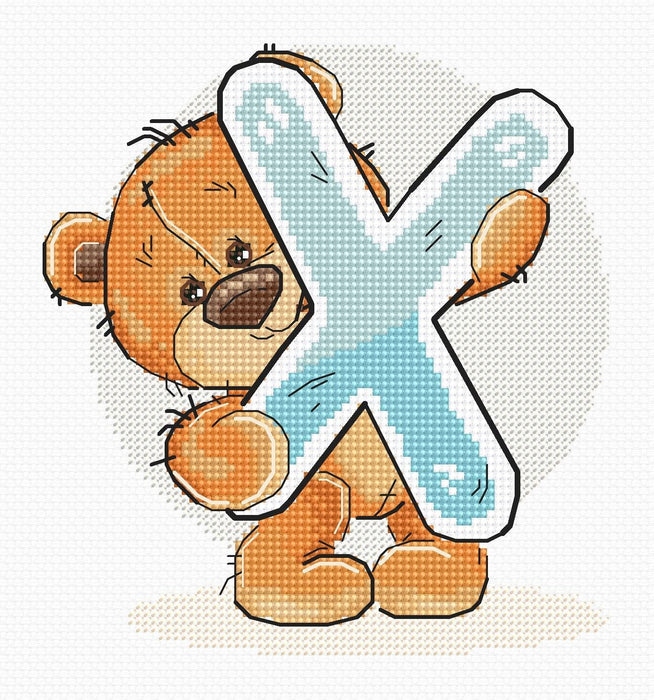 Cross Stitch Kit Alphabet - Luca-S Kit - Letter „X” B1225 - HobbyJobby