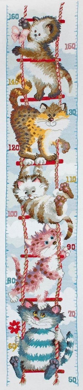 Cross Stitch Kit Anchor - Cats Height Chart Cross Stitch Kits - HobbyJobby