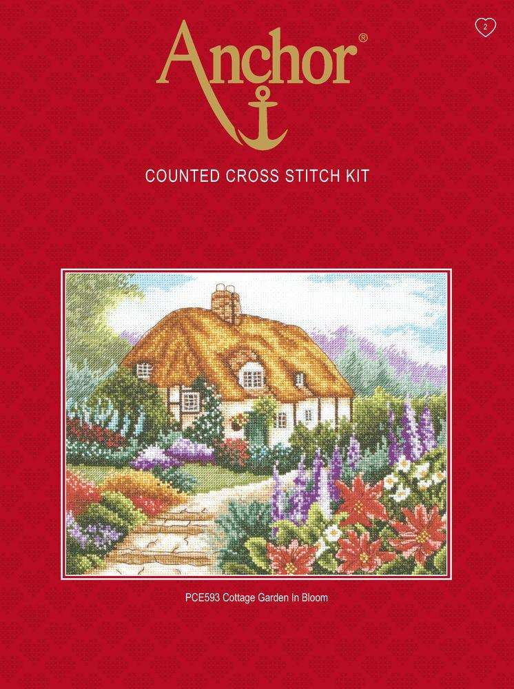 Cross Stitch Kit Anchor - Cottage Garden In Bloom Cross Stitch Kits - HobbyJobby