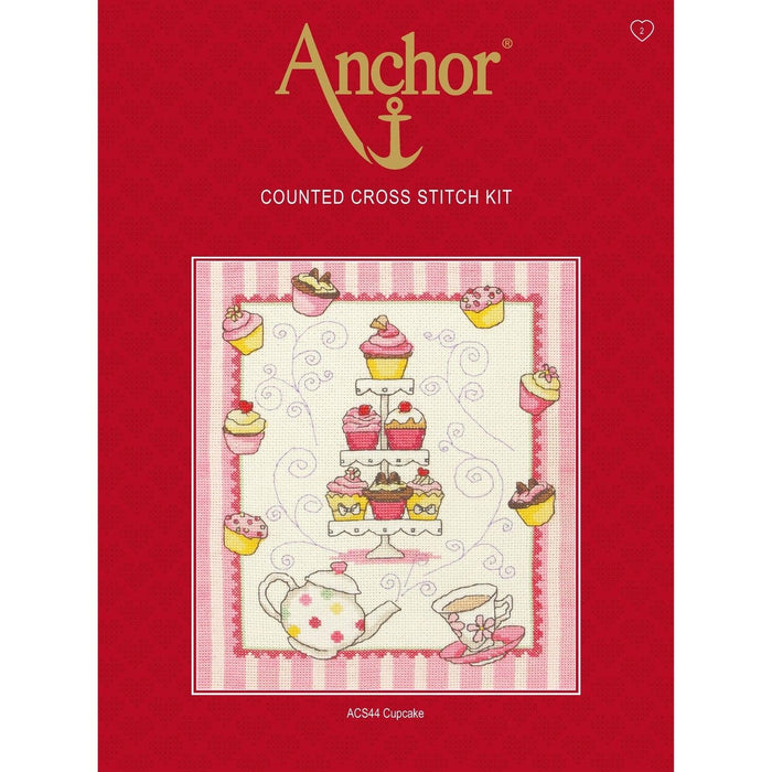 Cross Stitch Kit Anchor - Cupcake Sampler Cross Stitch Kits - HobbyJobby