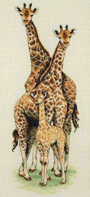Cross Stitch Kit Anchor - Giraffe Family Cross Stitch Kits - HobbyJobby