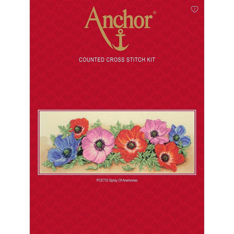 Cross Stitch Kit Anchor - Punch Card Flower Cross Stitch Kits - HobbyJobby
