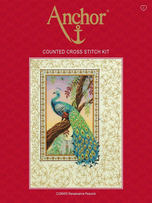 Cross Stitch Kit Anchor - Renaissance Peacock Cross Stitch Kits - HobbyJobby