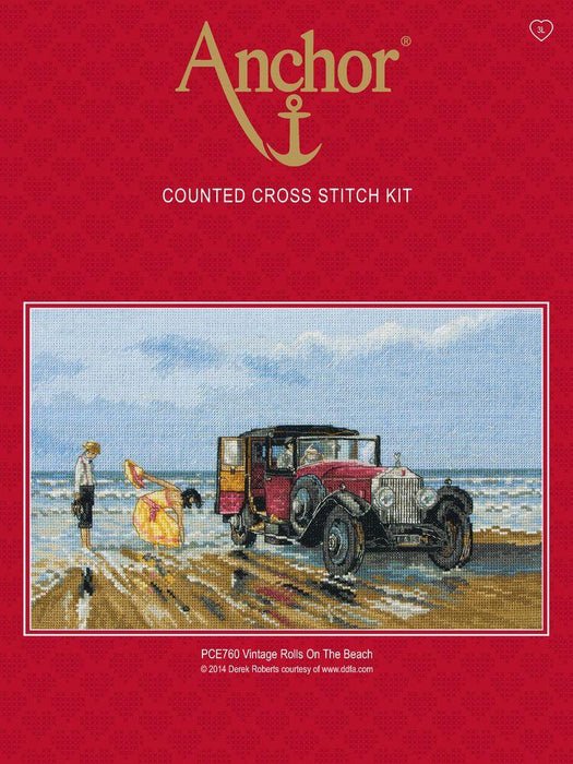 Cross Stitch Kit Anchor - Vintage Rolls On The Beach Cross Stitch Kits - HobbyJobby