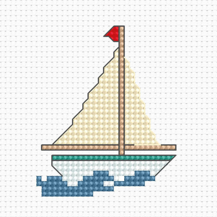 Cross Stitch Kit for Beginners - Kids Embroidery Kit B017 - HobbyJobby