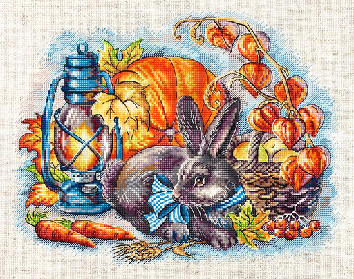 Cross Stitch Kit LETISTITCH - Autumn with a rabbit, L8998 Cross Stitch Kits - HobbyJobby