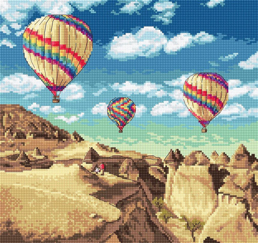 Cross Stitch Kit LetiStitch - Balloons over Grand Canyon, Leti961 - HobbyJobby