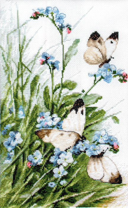 Cross Stitch Kit LETISTITCH - Butterflies in the field - HobbyJobby