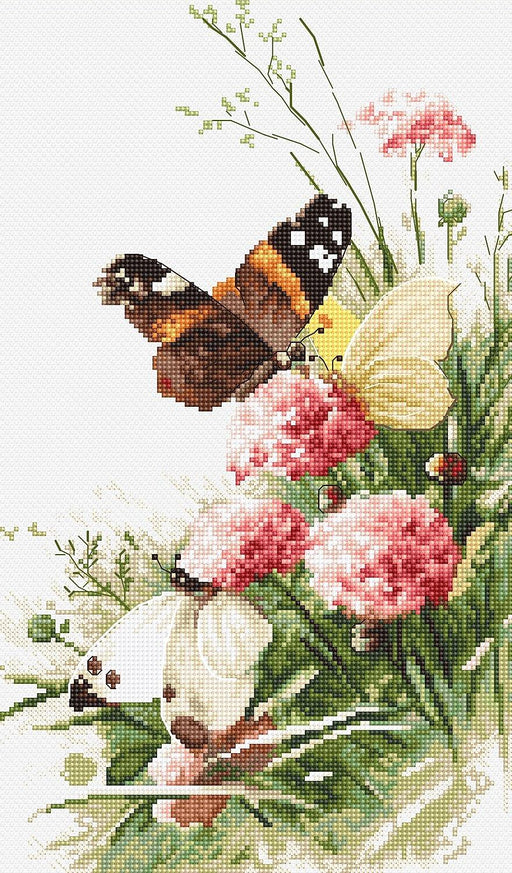 Cross Stitch Kit LetiStitch - Butterflies in the field, LETI938 - HobbyJobby