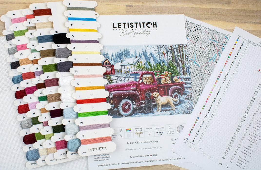 Cross Stitch Kit LetiStitch - Christmas Delivery - HobbyJobby