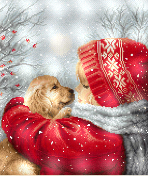 Cross Stitch Kit LetiStitch - Christmas Hugs - HobbyJobby
