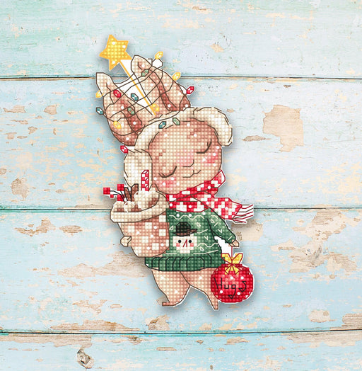 Cross Stitch Kit LetiStitch - Christmas Rabbit / Ornament Cross Stitch Toys - HobbyJobby