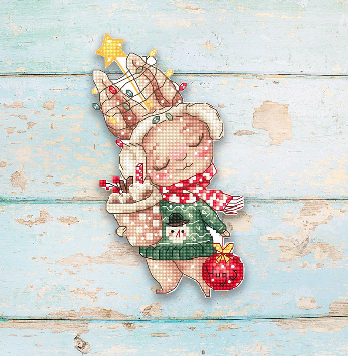 Cross Stitch Kit LetiStitch - Christmas Rabbit / Ornament Cross Stitch Toys - HobbyJobby