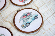 Cross Stitch Kit LetiStitch - Christmas Retro Cars / Kit of 5, Leti965 - HobbyJobby