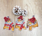 Cross Stitch Kit LetiStitch - Christmas Tigers Toys kit of 3 pieces - HobbyJobby