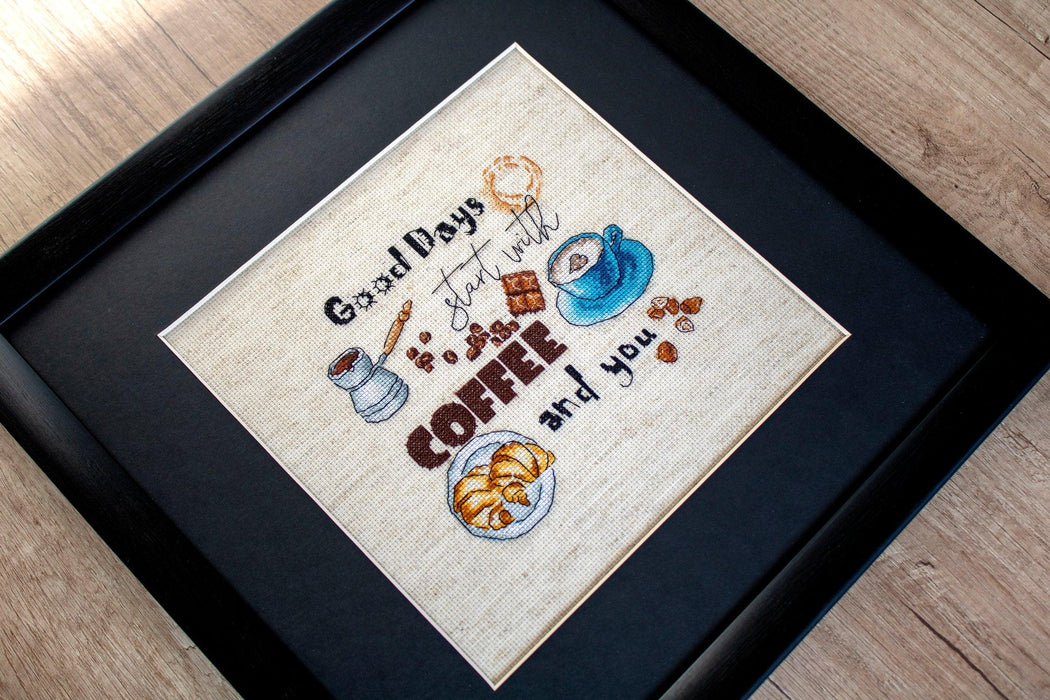 Cross Stitch Kit LetiStitch - Coffee Time, Leti927 - HobbyJobby