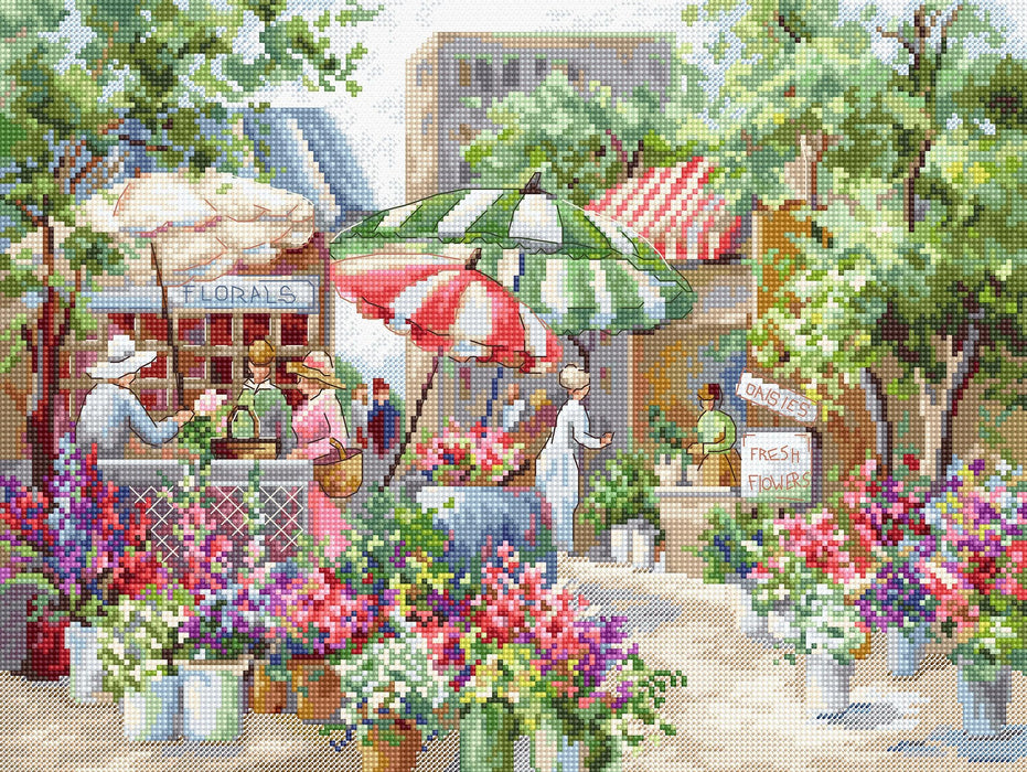 Cross Stitch Kit LetiStitch - Flower Market - HobbyJobby