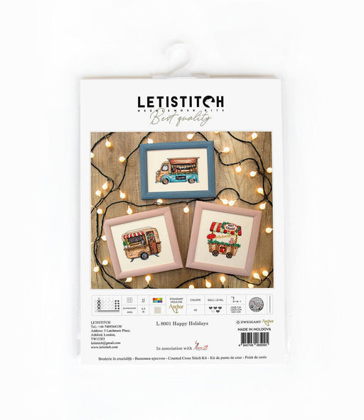 Cross Stitch Kit LetiStitch -  Happy Holidays - HobbyJobby