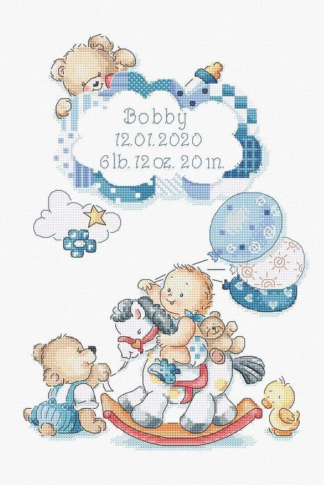 Cross Stitch Kit LetiStitch - It's a boy! , Leti968 - HobbyJobby