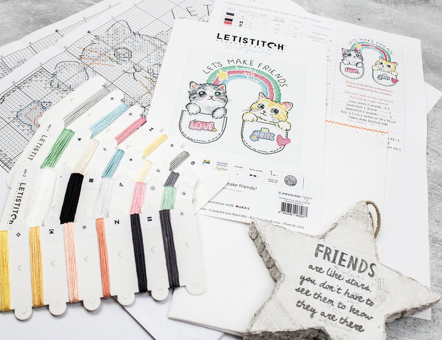 Cross Stitch Kit LetiStitch - Let's make friends! Cross Stitch Kits - HobbyJobby