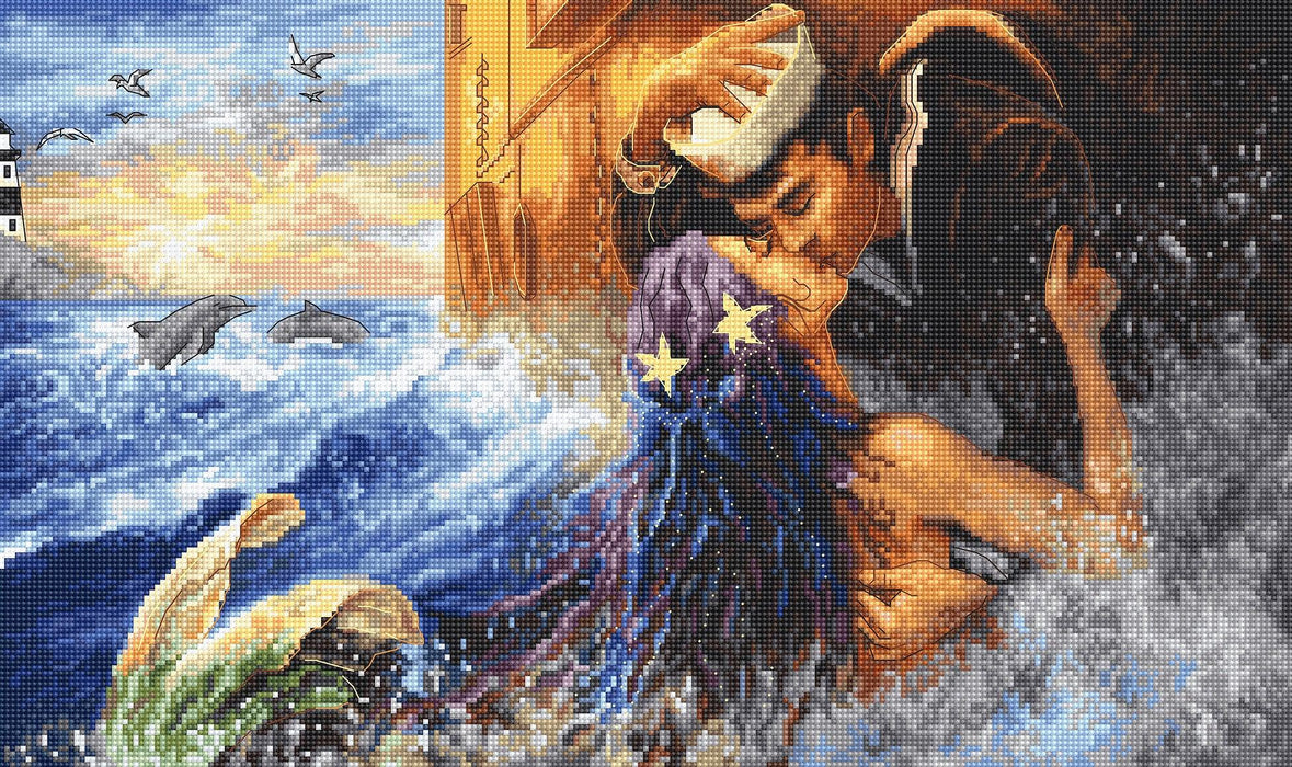 Cross Stitch Kit LetiStitch - Mermaid kiss, LETI 940 - HobbyJobby