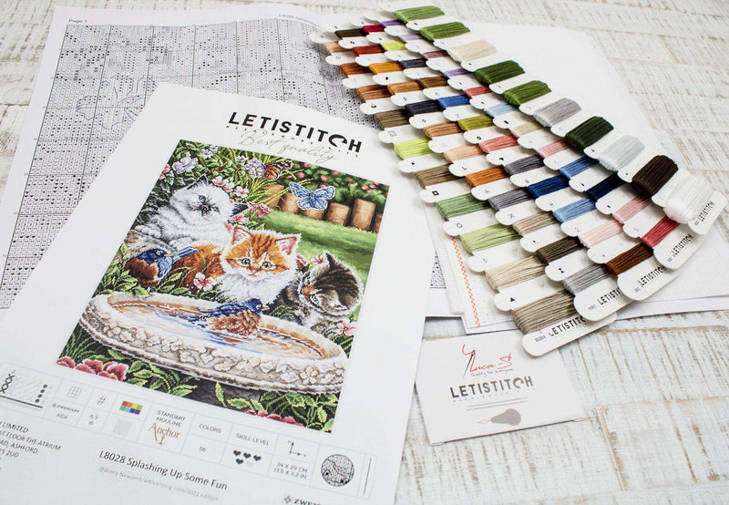 Cross Stitch Kit LetiStitch - Splashing Up Some Fun, L8028 Cross Stitch Kits - HobbyJobby