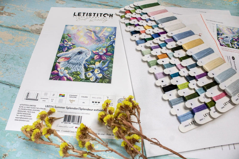 Cross Stitch Kit LetiStitch - Summer Splendor/ Splendeur estivale, L8054 Cross Stitch Kits - HobbyJobby