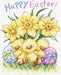 Cross Stitch Kit LetiStitch - Three Chicks with Daffodils and Egg Cross Stitch Kits - HobbyJobby