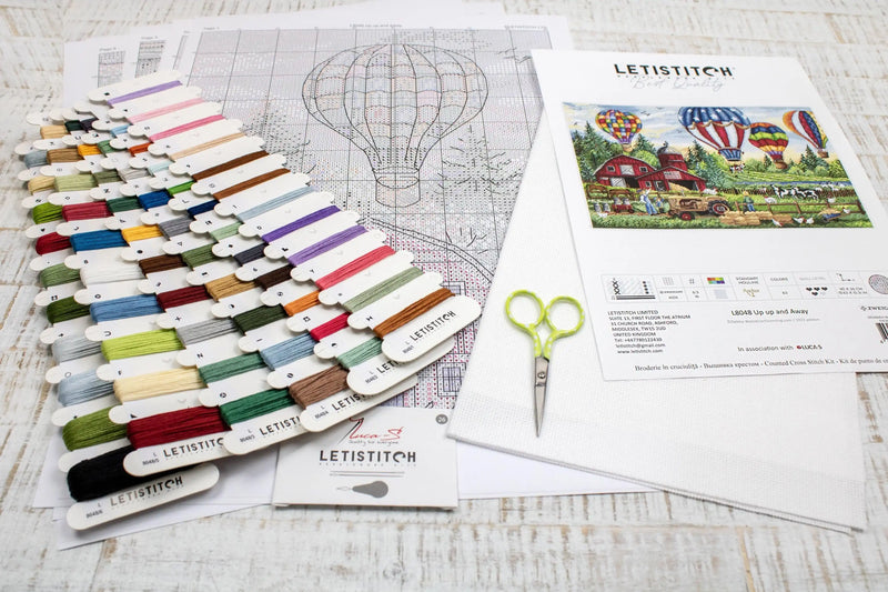 Cross Stitch Kit LetiStitch - Up up and Away, L8048 Cross Stitch Kits - HobbyJobby