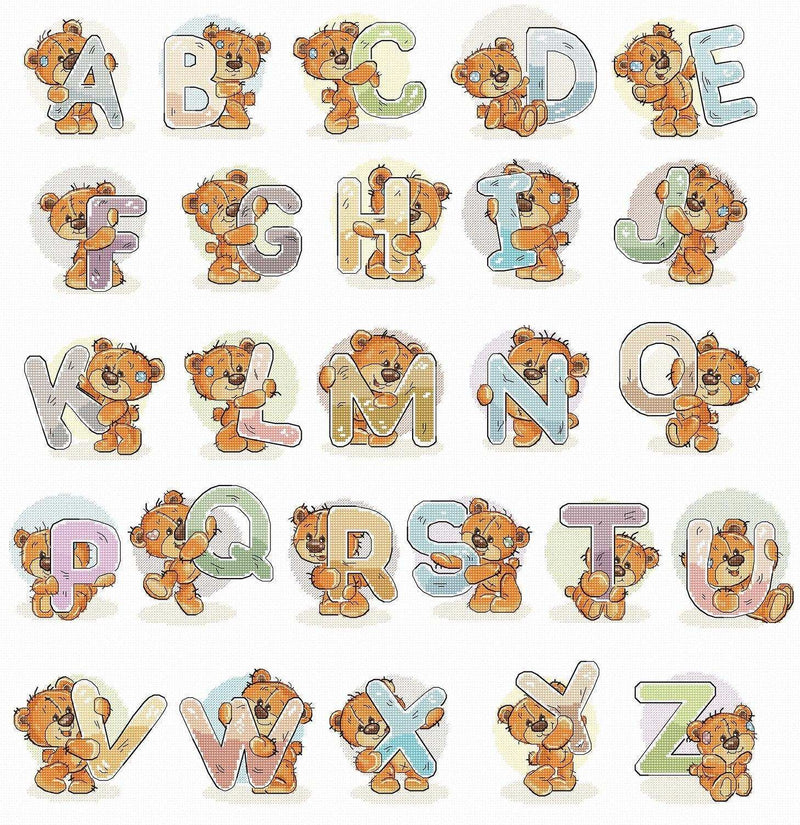 Cross Stitch Kit Luca-S - Alphabet, B1201 - HobbyJobby