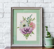 Cross Stitch Kit Luca-S - Anemone, B7017 Cross Stitch Kits - HobbyJobby