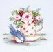 Cross Stitch Kit Luca-S - B2324, Bird in Tea Cup - HobbyJobby