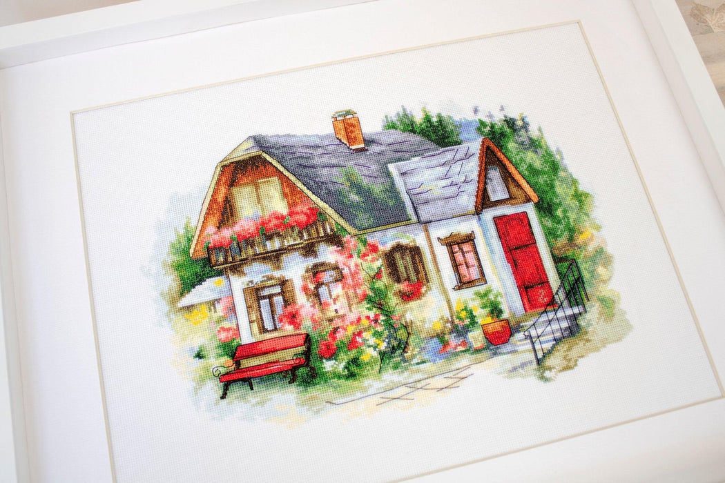 Cross Stitch Kit Luca-S - Beautiful Country House, BU4005 - HobbyJobby