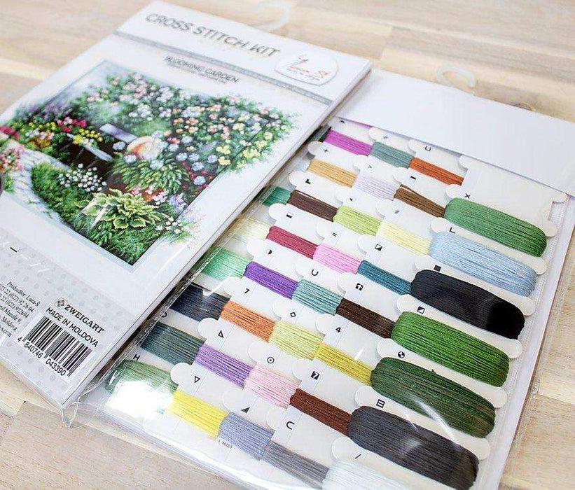Cross Stitch Kit Luca-S - Blooming Garden, BU4012 - HobbyJobby