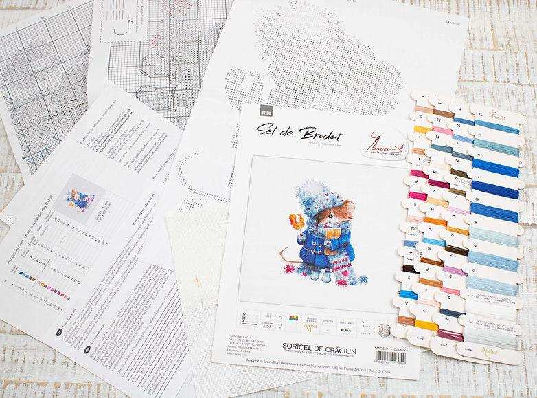 Cross Stitch Kit Luca-S - Christmas Mouse, B1168 - HobbyJobby