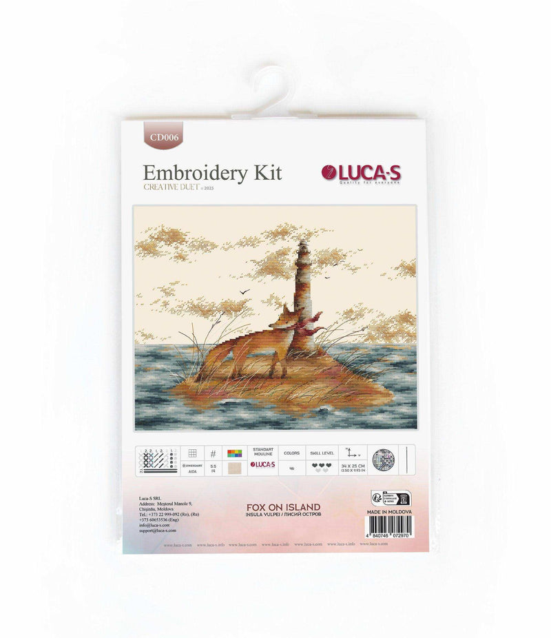 Cross Stitch Kit Luca-S - Fox on Island, CD006 Cross Stitch Kits - HobbyJobby