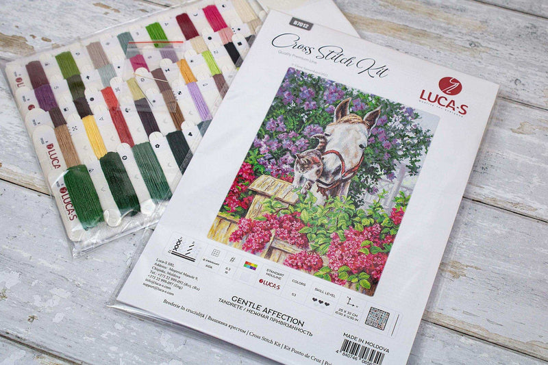 Cross Stitch Kit Luca-S - Gentle Affection, B7012 Cross Stitch Kits - HobbyJobby