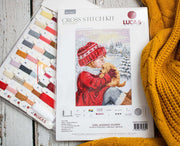 Cross Stitch Kit Luca-S - Girl Kissing Puppy, BU5027 Cross Stitch Kits - HobbyJobby