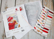 Cross Stitch Kit Luca-S - Girl Kissing Puppy, BU5027 Cross Stitch Kits - HobbyJobby