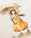 Cross Stitch Kit Luca-S - Girl with Umbrella, B1065 Cross Stitch Kits - HobbyJobby