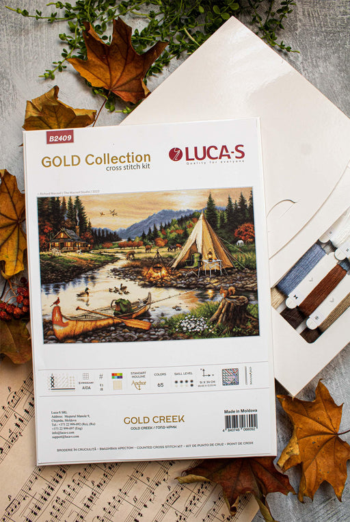 Cross Stitch Kit Luca-S GOLD - Gold Creek, B2409 Cross Stitch Kits - HobbyJobby
