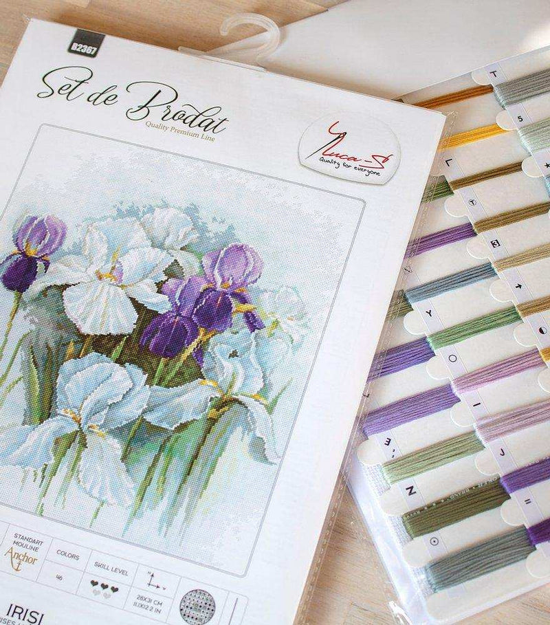 Cross Stitch Kit Luca-S - Irises, B2367 - HobbyJobby