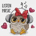 Cross Stitch Kit Luca-S - Listen Music, B1402 Cross Stitch Kits - HobbyJobby