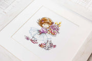 Cross Stitch Kit Luca-S - Little girl with a kitten and a cake, B1054 - Luca-S