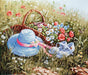 Cross Stitch Kit Luca-S - Meadow with poppies, BU4020 - HobbyJobby