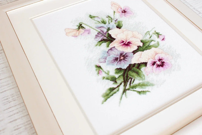 Cross Stitch Kit Luca-S - Pansies, B2231 - Luca-S