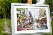 Cross Stitch Kit Luca-S - Paris in flowers, B2365 - HobbyJobby